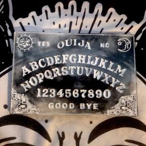 Handmade Resin Oujibard with bloody planchette. 7.5 inches x 5 inches